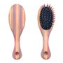 Bifull Cepillo Mini Striped Bamboo Ovalado con Púa de Plástico