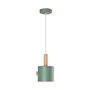 Lámpara Colgante "Scarlet" SKD-P1014-T de Metal y Madera, Ajustable en Altura, Cable Regulable, con Diseño Moderno