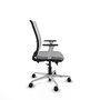 PIQUERAS Y CRESPO Silla de oficina Haches Gris y Blanco con mecanismo Sincro/Traslack