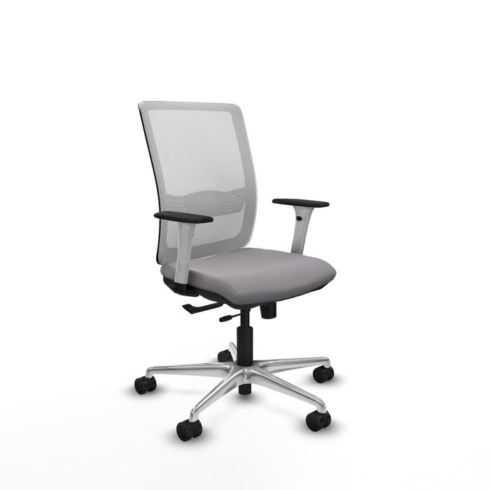 PIQUERAS Y CRESPO Silla de oficina Haches Gris y Blanco con mecanismo Sincro/Traslack PIQUERAS Y CRESPO Silla de oficina Haches Gris y Blanco con mecanismo Sincro/Traslack