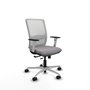 PIQUERAS Y CRESPO Silla de oficina Haches Gris y Blanco con mecanismo Sincro/Traslack