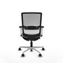 PIQUERAS Y CRESPO Silla de oficina Haches Gris y Blanco con mecanismo Sincro/Traslack