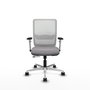PIQUERAS Y CRESPO Silla de oficina Haches Gris y Blanco con mecanismo Sincro/Traslack