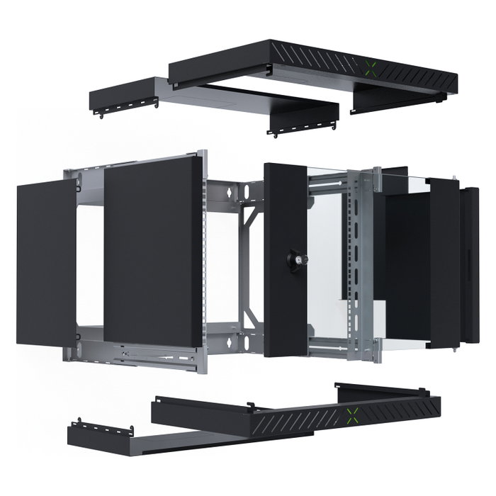 EFB Elektronik Bastidor de pared WGX-0906TS.G1 19 pulgadas 9U Negro