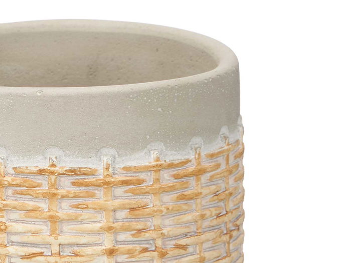 Maceta Cemento Efecto Ratan 10 cm Gris Ibergarden (Set de 24) Maceta Cemento Efecto Ratan 10 cm Gris Ibergarden (Set de 24)