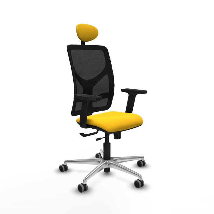 PIQUERAS Y CRESPO Silla de oficina Motilla con mecanismo Sincro/Traslack Amarillo y Negro PIQUERAS Y CRESPO Silla de oficina Motilla con mecanismo Sincro/Traslack Amarillo y Negro