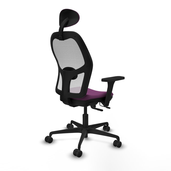 PIQUERAS Y CRESPO Silla de oficina Jorquera con mecanismo Sincro/Traslack, Morado y Blanco