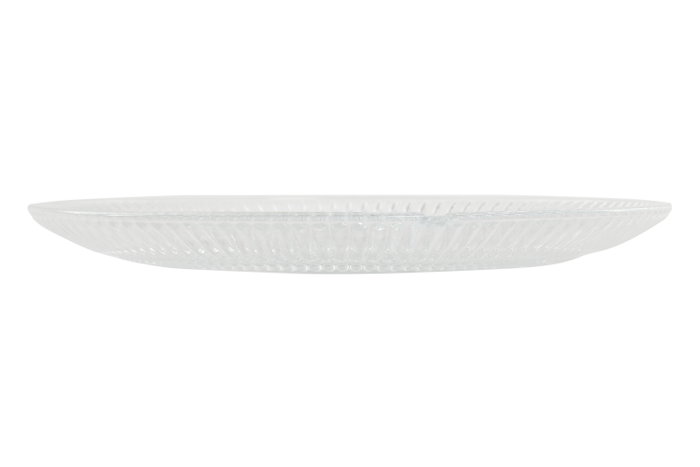 DKD Home Decor Plato de Cristal Transparente Rayado 20x20 cm DKD Home Decor Plato de Cristal Transparente Rayado 20x20 cm