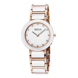 Bering 11429-766 Reloj para Mujer Rosa y Blanco