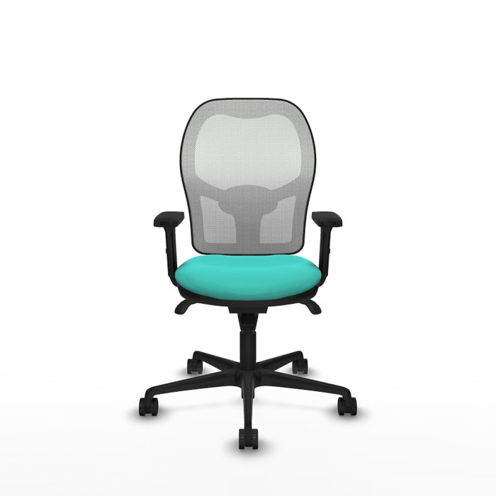 PIQUERAS Y CRESPO Silla de oficina Jorquera con mecanismo Sincro, Turquesa y Blanco PIQUERAS Y CRESPO Silla de oficina Jorquera con mecanismo Sincro, Turquesa y Blanco