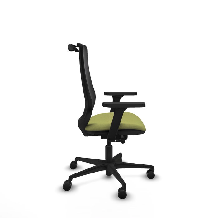 PIQUERAS Y CRESPO Silla de oficina Mardos con mecanismo Sincro/Traslack Verde oliva y Negro