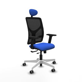 PIQUERAS Y CRESPO Silla de oficina Motilla con mecanismo Sincro/Traslack Azul y Negro