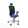 PIQUERAS Y CRESPO Silla de oficina Motilla con mecanismo Sincro/Traslack Azul y Negro