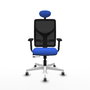 PIQUERAS Y CRESPO Silla de oficina Motilla con mecanismo Sincro/Traslack Azul y Negro