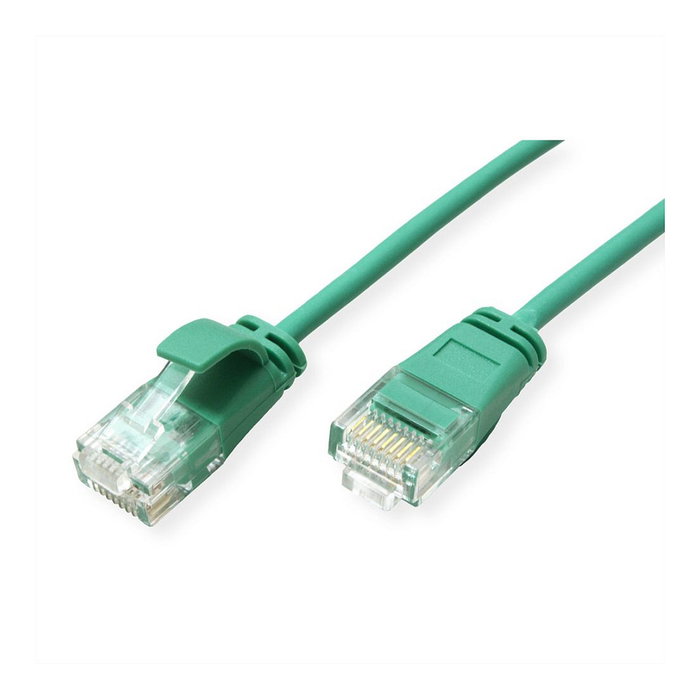 ROLINE 21.44.3935 Patch Cord UTP Cat.6A Clase EA LSOH Slim, Color Verde, 2 m