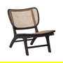 Sillón Negro Ratán/Madera Salón 84 X 58 X 74 cm