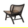 Sillón Negro Ratán/Madera Salón 84 X 58 X 74 cm