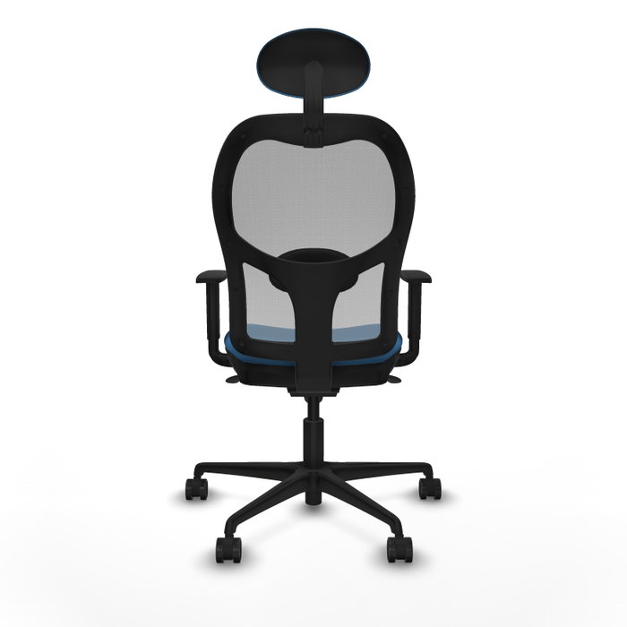 PIQUERAS Y CRESPO Silla de oficina Jorquera con mecanismo Sincro, azul claro y gris PIQUERAS Y CRESPO Silla de oficina Jorquera con mecanismo Sincro, azul claro y gris