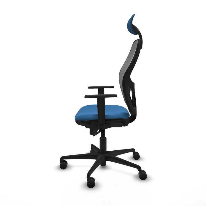 PIQUERAS Y CRESPO Silla de oficina Jorquera con mecanismo Sincro, azul claro y gris PIQUERAS Y CRESPO Silla de oficina Jorquera con mecanismo Sincro, azul claro y gris