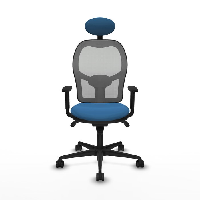 PIQUERAS Y CRESPO Silla de oficina Jorquera con mecanismo Sincro, azul claro y gris PIQUERAS Y CRESPO Silla de oficina Jorquera con mecanismo Sincro, azul claro y gris
