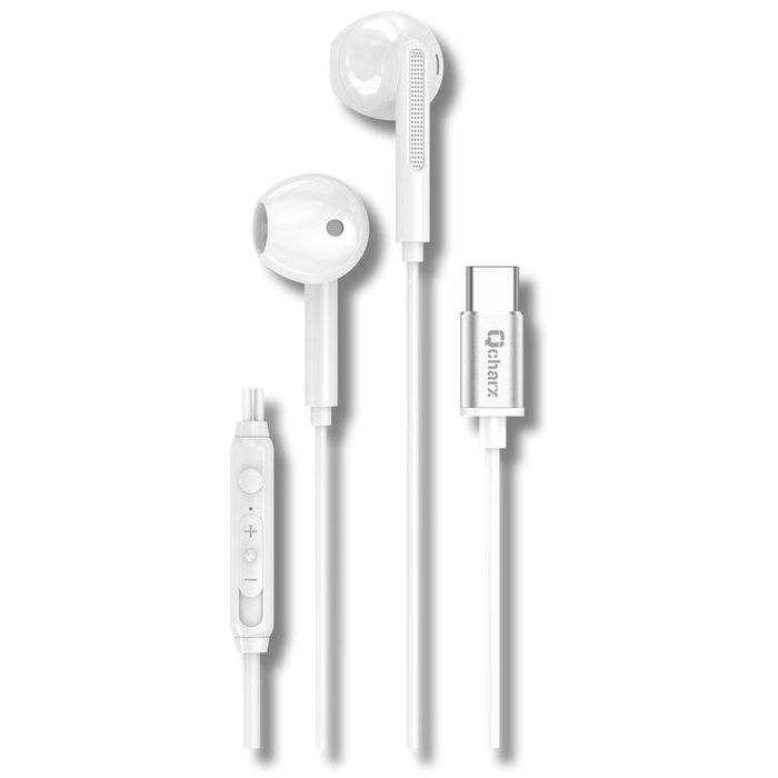 Qcharx international Auriculares Beat 1 Tipo C Blanco con Cable Qcharx international Auriculares Beat 1 Tipo C Blanco con Cable