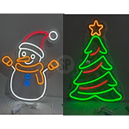 Basics Figura navideña de neón modelos variados