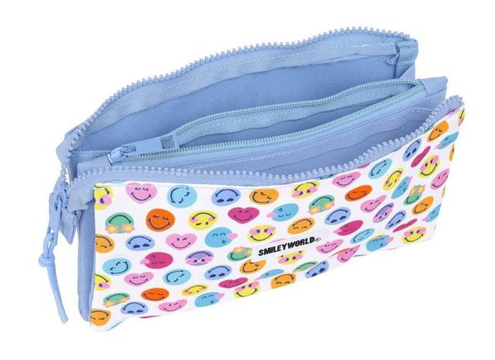 Portatodo Smiley Joyful Multicolor Azul claro 22 x 12 x 3 cm