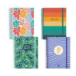 Agenda Escolar (2026-27) Finocam Catalan Diva Espiral Tapa Extradura S/V Apais. 4º 155X212 Assortiment Pack De 6