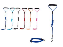 Mascow Collar con Correa para Mascotas Grande, Surtido de 6 Colores, 14.5 x 3.5 x 3 cm (Set de 24)