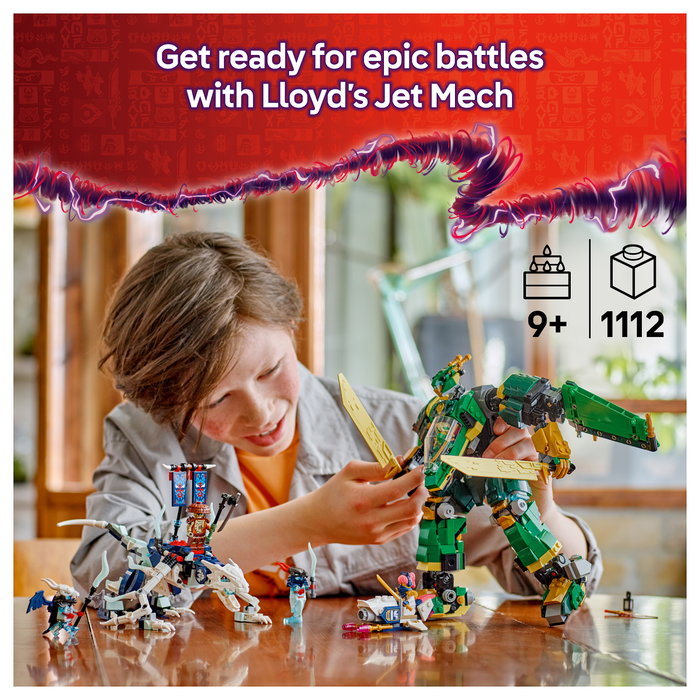 LEGO Ninjago 71845 Lloyds Jet-Mech Meca Reactor de Lloyd Juego de construcción 1112 piezas 9+ años Multicolor
