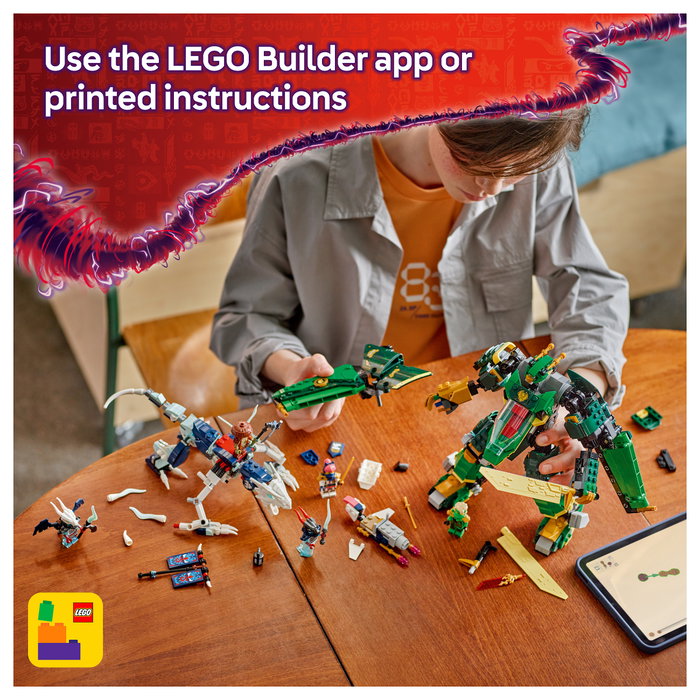 LEGO Ninjago 71845 Lloyds Jet-Mech Meca Reactor de Lloyd Juego de construcción 1112 piezas 9+ años Multicolor