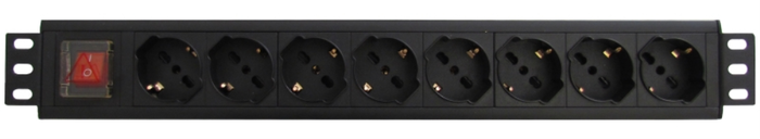 WP WPN-PDU-G01-08 Regleta de Rack 1.5U con 8 Salidas Schuko Negro