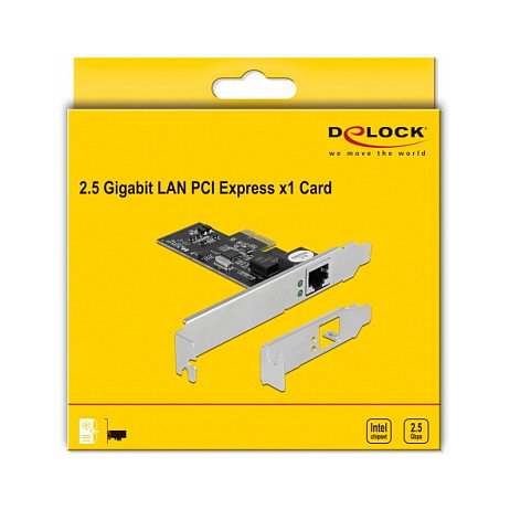 DeLOCK Tarjeta de red PCI Express x1 2,5 Gigabit LAN RJ-45 i225
