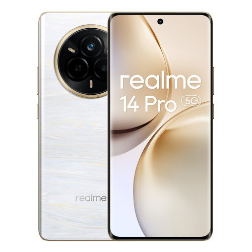 Realme 14 Pro 5G Smartphone con 8 GB RAM y 256 GB Almacenamiento, Pantalla 6.77", 50MP Cámara, 6000mAh, Blanco