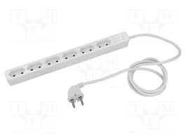 AS SCHWABE Prolongador de Alimentación H05VV-F Blanco 1,4m