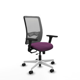 PIQUERAS Y CRESPO Silla de oficina Zulema con mecanismo Sincro/Traslack, Morado y Gris