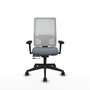 PIQUERAS Y CRESPO Silla de oficina Horna Gris y Blanca con Brazos 3D