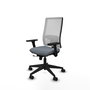 PIQUERAS Y CRESPO Silla de oficina Horna Gris y Blanca con Brazos 3D