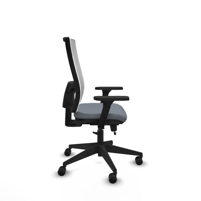 PIQUERAS Y CRESPO Silla de oficina Horna Gris y Blanca con Brazos 3D