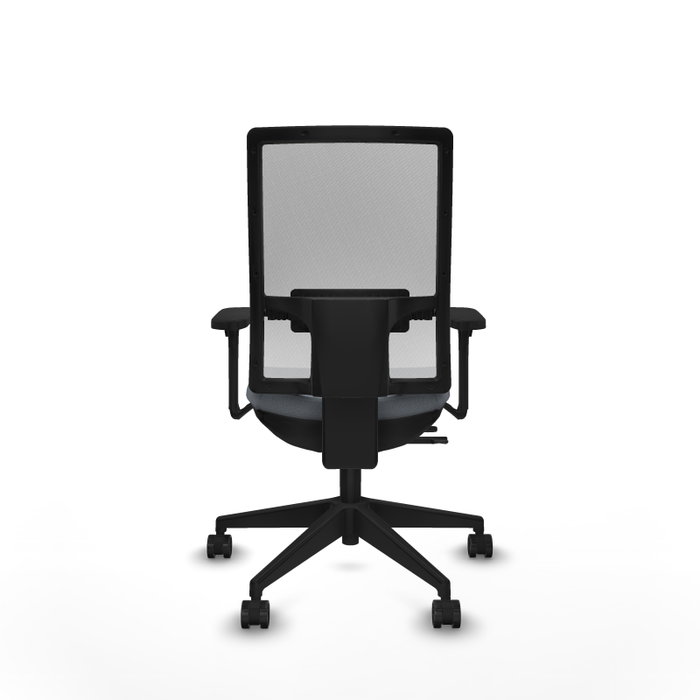 PIQUERAS Y CRESPO Silla de oficina Horna Gris y Blanca con Brazos 3D