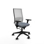 PIQUERAS Y CRESPO Silla de oficina Horna Gris y Blanca con Brazos 3D
