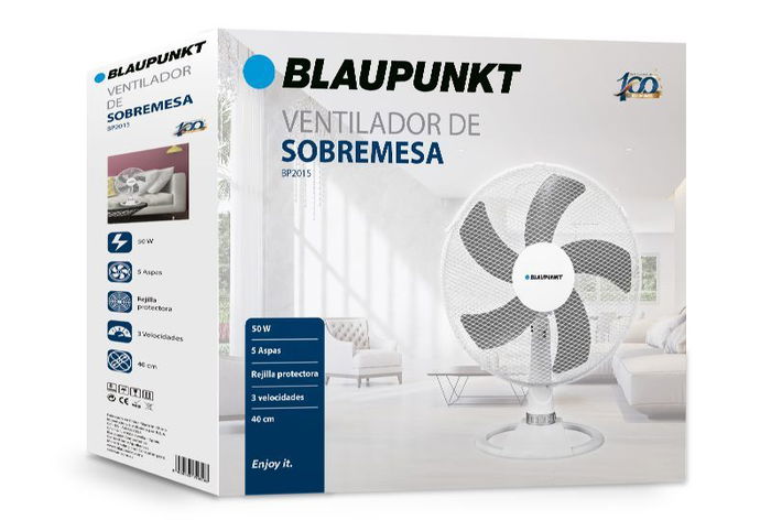 Blaupunkt Ventilador de Sobremesa, Diámetro 40 cm