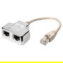Digitus Adaptador Patchkabel CAT 5e Blindado - 1:1 Blanco 0,19 m