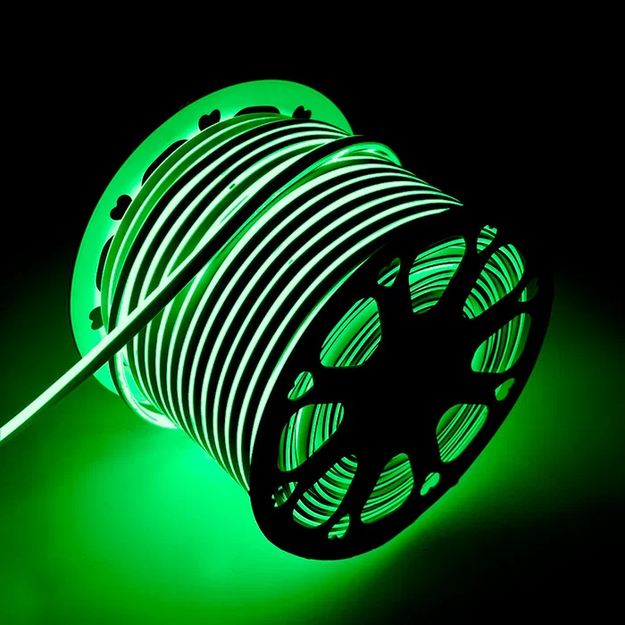 Tira LED Manguera "Neon Flex" 6W 220VAC 8x16mm Simple 120xSMD2835 6W/M x1M 40.000H [HO-NSPVC8x16SOY220G]