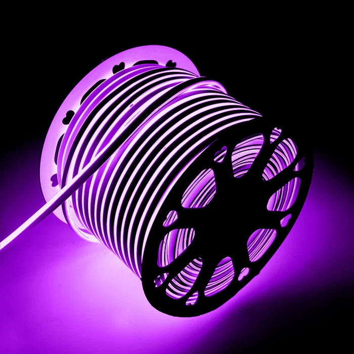 Tira LED Manguera "Neon Flex" 6W 220VAC 8x16mm Simple 120xSMD2835 6W/M x1M 40.000H [HO-NSPVC8x16SOY220G]