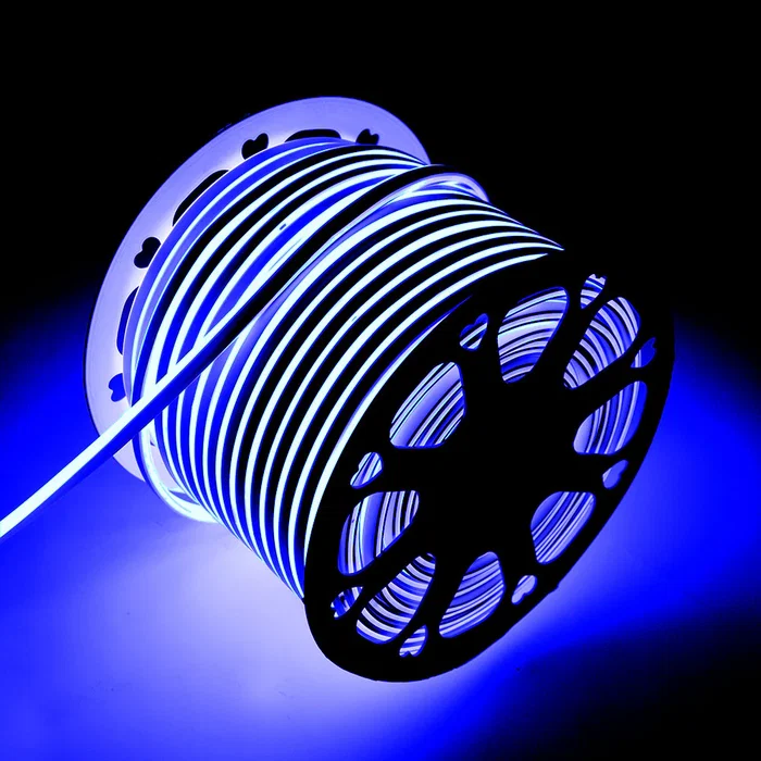 Tira LED Manguera "Neon Flex" 6W 220VAC 8x16mm Simple 120xSMD2835 6W/M x1M 40.000H [HO-NSPVC8x16SOY220G]