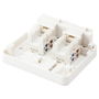 EQUIP 125124 Caja de superficie para 2 Keystone Jack con tapa, color blanco, compatible con Cat.5e, Cat.6, Cat.6A