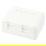 EQUIP 125124 Caja de superficie para 2 Keystone Jack con tapa, color blanco, compatible con Cat.5e, Cat.6, Cat.6A