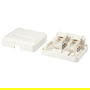 EQUIP 125124 Caja de superficie para 2 Keystone Jack con tapa, color blanco, compatible con Cat.5e, Cat.6, Cat.6A