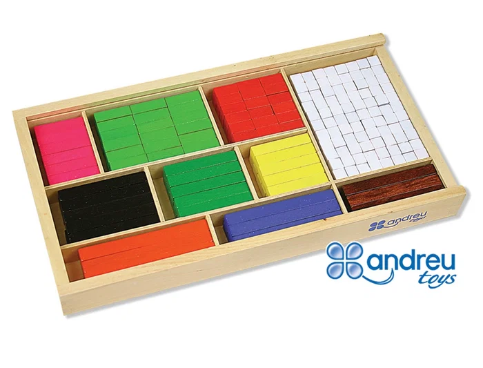 Andreutoys Juego de Barras de Fracciones 308 Piezas 32,5x17,5x4 cm